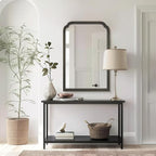 WallBeyond Wooden Framed Wall Mirror, Natural Wood Bathroom Vanity Mirror - Image 5