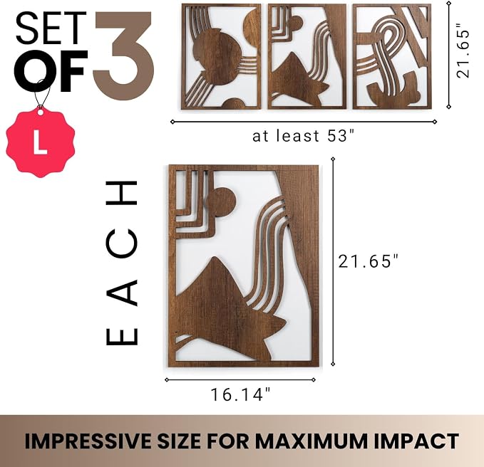 qmmp Modern Wooden Wall Sculptures - Image 5