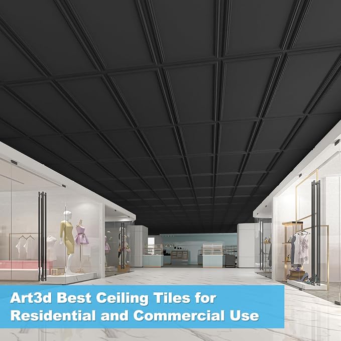 Art3d Drop Ceiling Tiles 48x24, Decorative PVC Ceiling Panels, Waterproof - Image 8