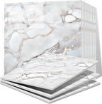 Vieshful 20pcs Peel and Stick Backsplash Tile，12"x12" Self Adhesive Marble Tile by Vieshful