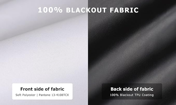 LazBlinds 100% Blackout Door Curtain, No Tools No Drill Cordless Blinds - Image 2