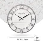 Presentime & Co 21" Farmhouse Series Wall Clock, Shiplap Style, Raised 3D - Image 7