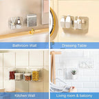 Diesisa 2pc Acrylic Wall Mount Organizer, Small Adhesive Clear Cabinet Door - Image 4