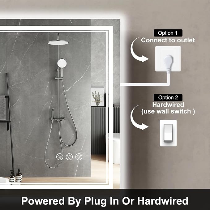 Ratsamee 84x40 Inch LED Bathroom Mirror - Image 6