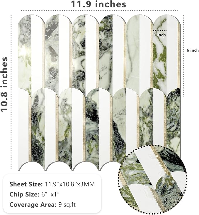 Vamos Tile Peel and Stick Backsplash Seamless Tile, 10-Sheets Stick on - Image 7