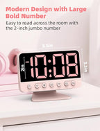 Odokee Digital Alarm Clocks for Bedrooms: Large Bold Number 5 Brightness Dimmer - Image 2