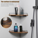 Corner Shelf Wall Mount, Floating Corner Shelves, Rustic Wood Wall Storage - Image 7