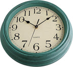 Foxtop Retro Silent Non-Ticking Round Classic Clock 12 Inch Quartz Decorative - Image 4