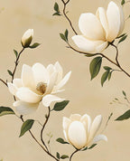 Floral Peel and Stick Wallpaper Vintage Khaki Contact Paper 17.5''x393'' Vinyl by Laatse