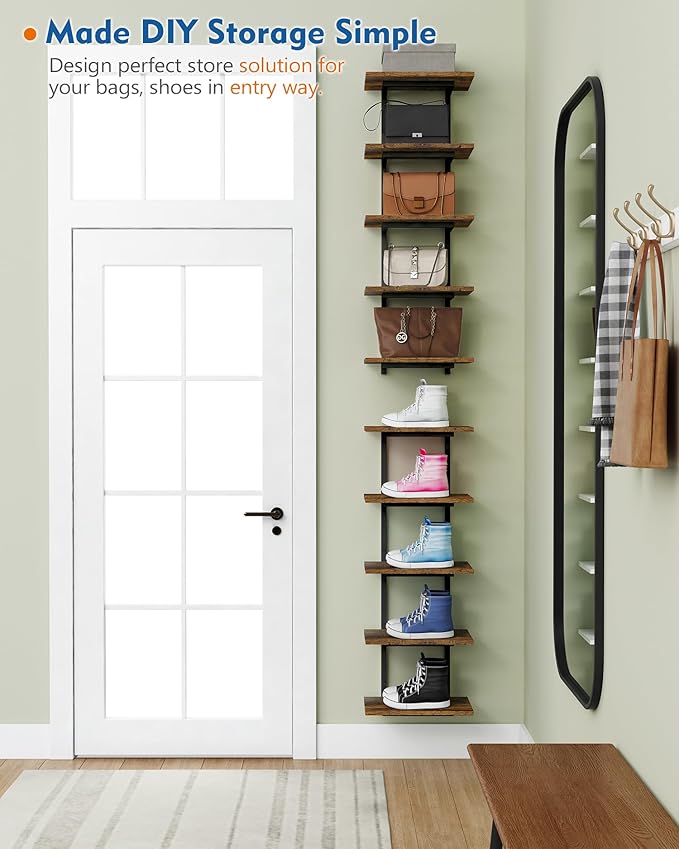 Harwaya 5 Tier Wall Bookshelf Unit - Image 4