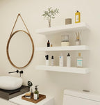 Vervida White Floating Shelves for Wall 24" W x 7.9" D x 1.5" H, Modern Style - Image 5