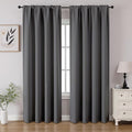 CUCRAF Light Grey Blackout Curtains 108 inch Length 2 Panels Set, Rod Pocket by CUCRAF