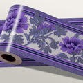 Purple Floral Wallpaper Border 196x4 Inch Peel and Stick Wall Border Self by IOHEFY