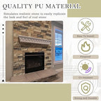 2 Pack Faux Stone Panels Interior 45.6''l x 11.8''h x 0.98''d Faux Siding - Image 4