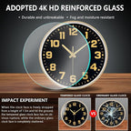 Modern Silent Wall Clock, 10inch Non-Ticking Analog Battery Operated Clock - Image 5