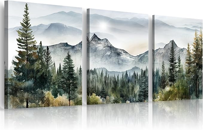 MHARTK66 3 Piece Framed Canvas Art Prints Wall Art by MHARTK66