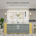 72x36 Inch LED Bathroom Mirror - Image 2