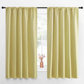 NICETOWN Blackout Curtains for Living Curtains, Paler Yellow, 52 by 63 Inch by NICETOWN