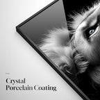Framed Black and Gray Modern Wall Art, Contemporary Animal Portrait Prints - Image 3