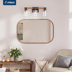 Amico 3-Light Farmhouse Vanity Light Fixture, Rustic Wood Bathroom Light - Image 7