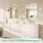 TokeShimi 60x36 Frameless Beveled Bathroom Mirror Rectangle, Tempered Rectangle - Image 8