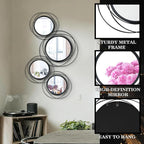 4 Set. Circle Mirrors for Wall Decor for Living Room Bedroom Bathroom Entryway - Image 4