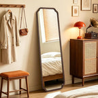 WallBeyond Full Length Mirror Wall Mounted 65"x22", Rustic Wooden Frame Floor - Image 3