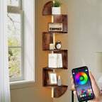 Corner Shelf, 5 Tier Corner Shelf Wall Mounted by Jasenlove