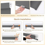 SUNOFF No Drill Tools Cordless Blackout Roller Shades Blinds - Image 2