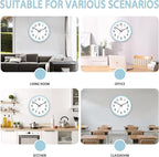 HZDHCLH Wall Clock Silent Wall Clocks Battery Operated 10 Inch Modern Non - Image 3
