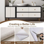 Grasscloth Peel and Stick Wallpaper Beige Gold Wallpaper15.7 x 393" Linen - Image 8