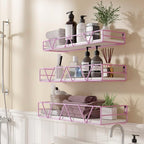 Amaoot Floating Shelves Set of 3, Home Wood Wall Shelf, Farmhouse Shelf - Image 5