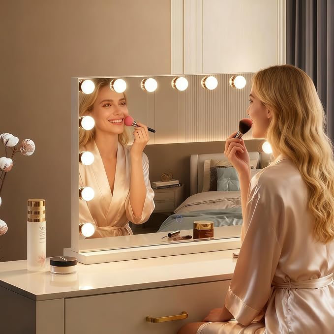 Hollywood Vanity Mirror with Lights, 15 Led Bulbs, 3 Lighting Modes - Image 7