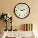 Geevon Vintage Brown Wall Clock, Silent 16" Non Ticking Wall Clock Battery - Image 7