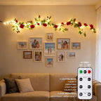 GOESWELL Rose Flowers Vines Garland Lights: 6FT Artificial Flower Vine Lights - Image 3