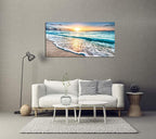 Baisuart S02262 Canvas Prints Wall Art Beach Sunset Ocean Waves Nature Pictures - Image 4