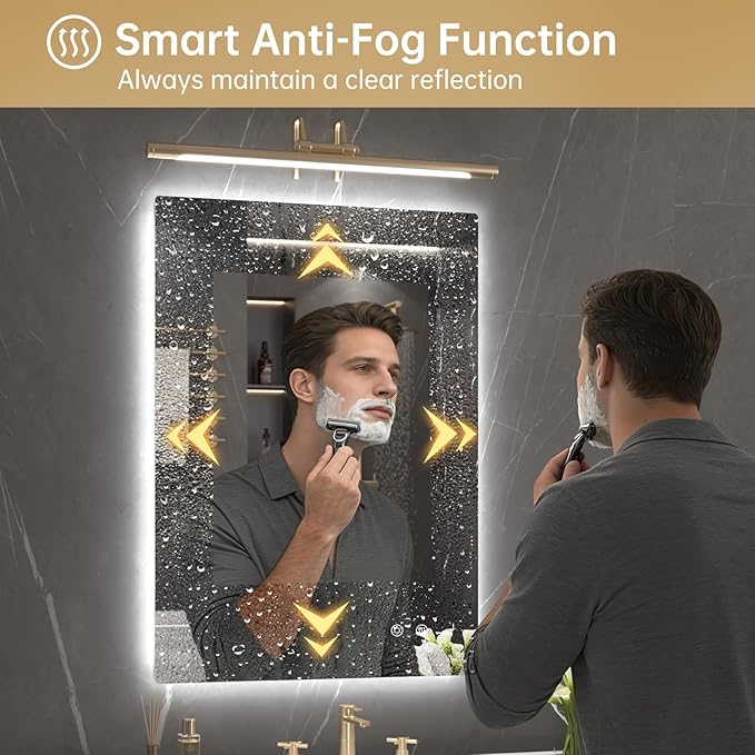 LOVESPEJO 22"x30" Backlit Mirror Bathroom, Lighted Bathroom Mirror - Image 2