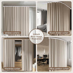 MaKefeile Room Divider Curtains & Flexible Bendable Tracks Set, Privacy - Image 6