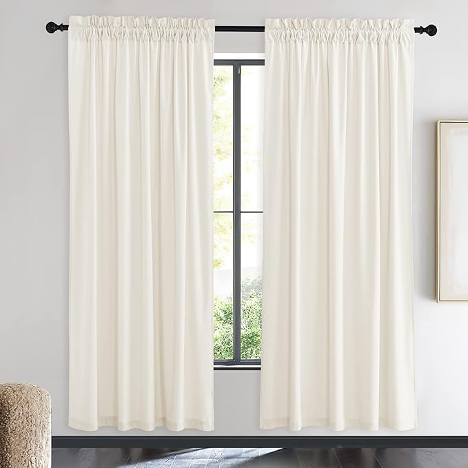 NICETOWN Luxury Velvet Curtains 72 inches, Sound Reducing Heavy Matt Solid Rod by NICETOWN