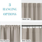 RYB HOME Blackout Curtains for Bedroom, Window Shades Thermal Insulating - Image 2