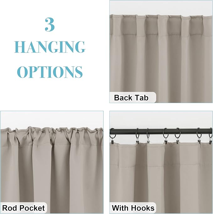 RYB HOME Bathroom Curtains Blackout - Image 5