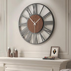 Cuspin 30 Inch Large Wall Clock, Silent Non Ticking Battery Operated Roman by Cuspin
