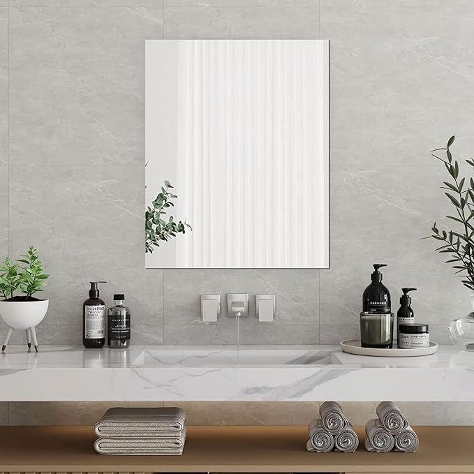 Acrylic Mirror Sheet for Wall, 15.7" x 19.6" Large Rectangular Mirror Tiles - Image 5