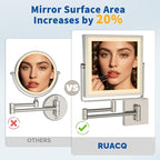Ruacq Rechargeable Wall Mounted Makeup Mirror - Image 4