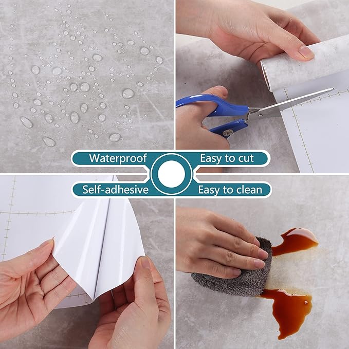 VEELIKE 15.7''x354'' Concrete Contact Paper - Image 8