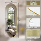 Oval Full Length Mirror, Ultra-Clear Explosion-Proof Dressing Mirror, Simple & - Image 9