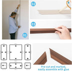 Art3d Pre-Cut Wall Molding Set of 6 pcs, Ready-to-Assemble Wainscoting Panels - Image 6