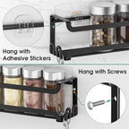 LUCYCAZ 4 Pack Wall Mounted Spice Rack - Image 6