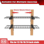 WALMANN 2 Pack Garage Wall Mount Shelves, 45x15 inch Wall Mounted Storage - Image 6
