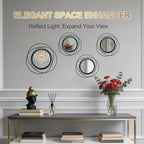 4 Piece Gold Round Wall Mirror Set Modern Metal Circle Home Decor - Image 5